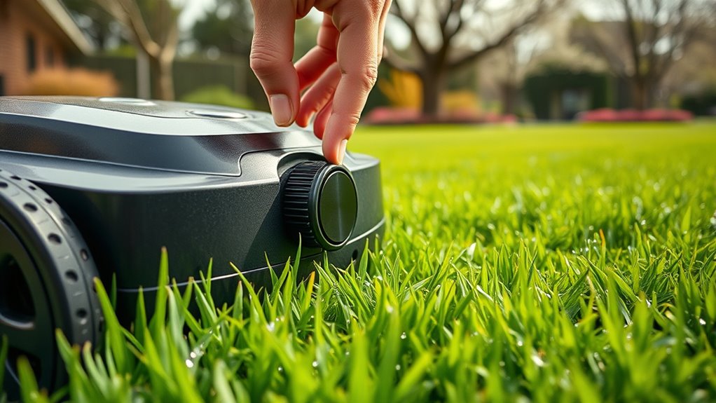 adjust mower height seasonally