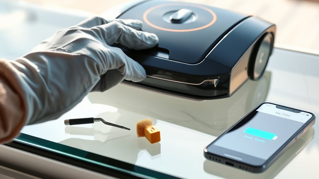 check battery and pad connections