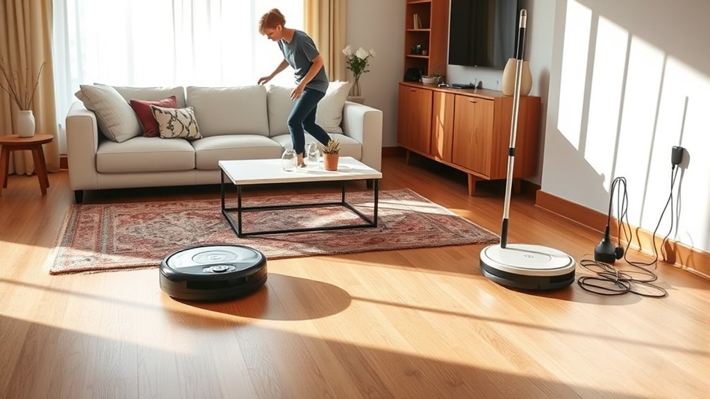 clear path before cleaning