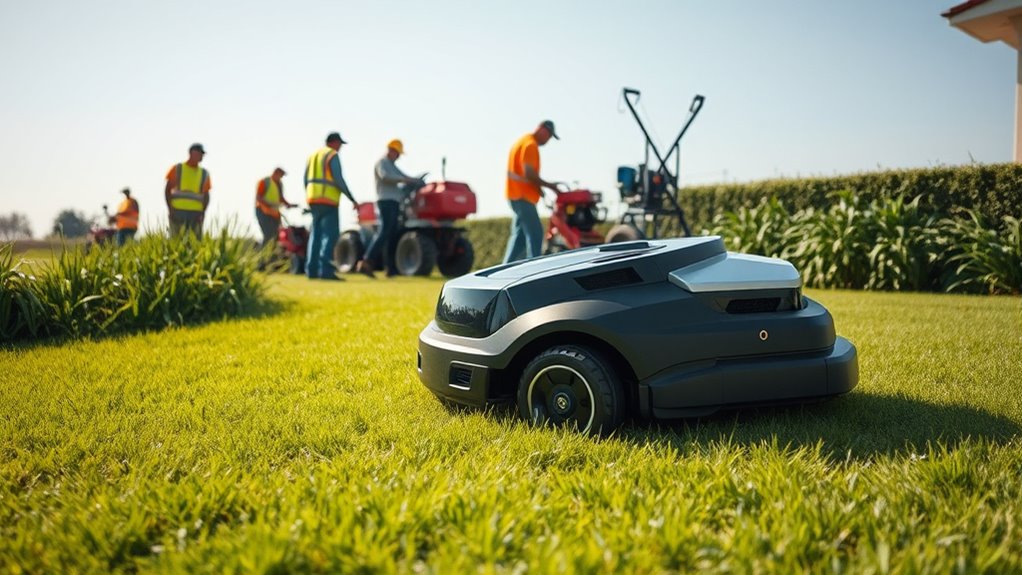 compare lawn maintenance costs