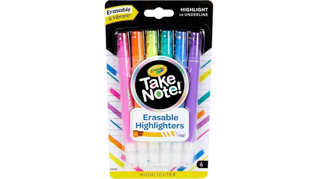 erasable multi color highlighters