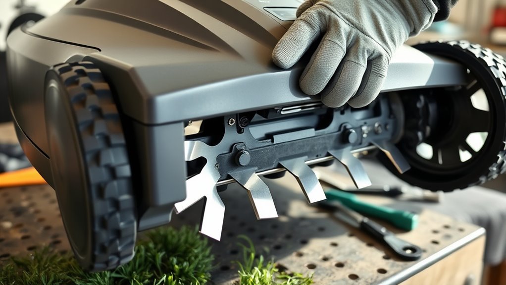 inspect sharpen replace blades