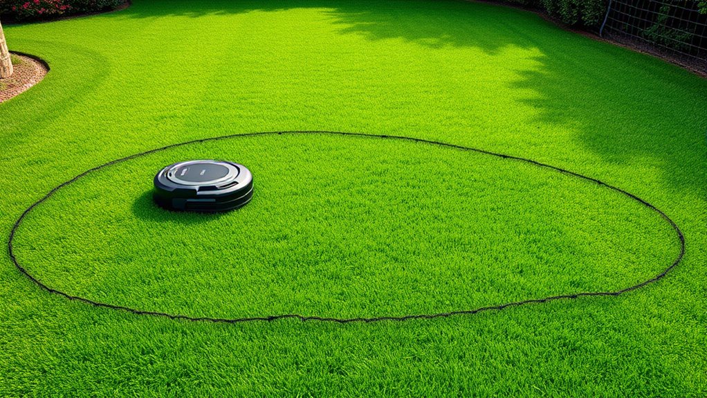 lawn boundary wire placement