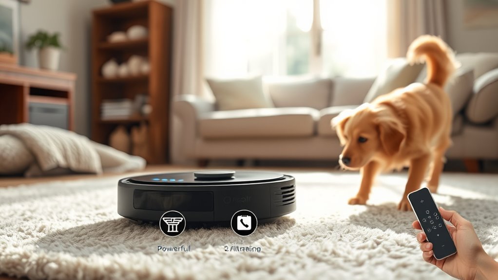 pet hair cleaning features