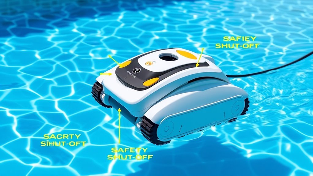 pool robot safety features