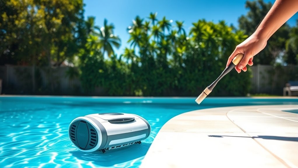 prepare pool check chemistry