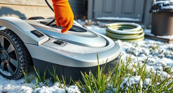 prepare robotic mower for winter