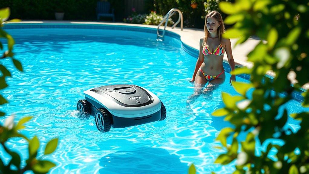 remove robot before swimming