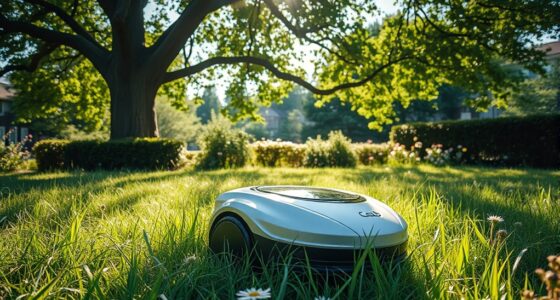 robot mower overgrown lawn