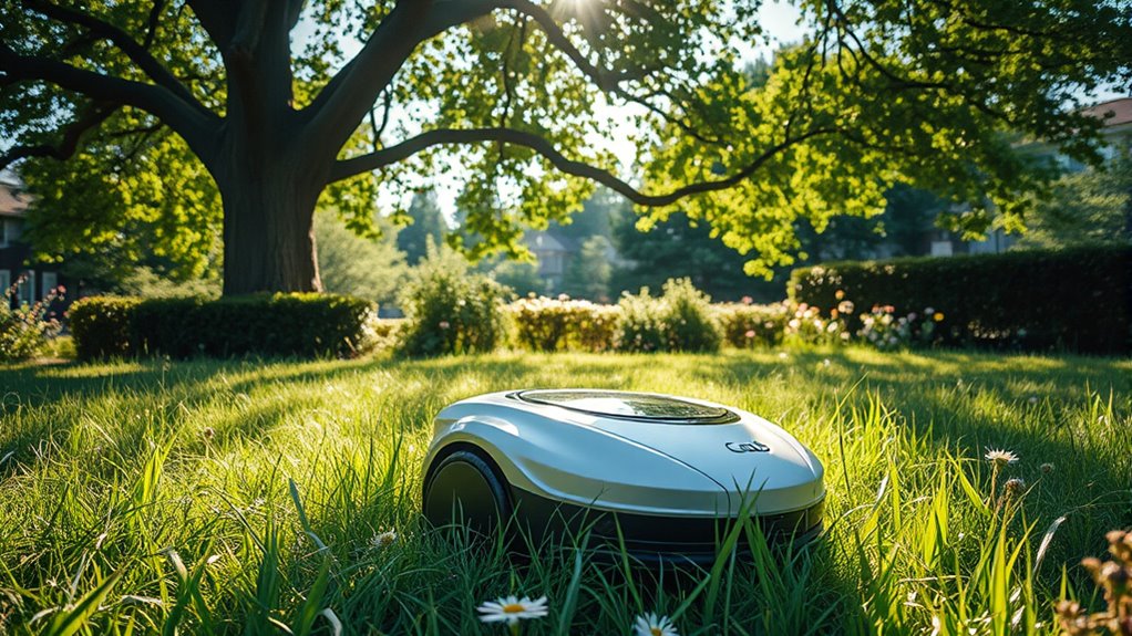 robot mower overgrown lawn