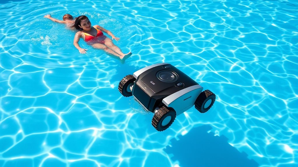 swim safely during cleaning