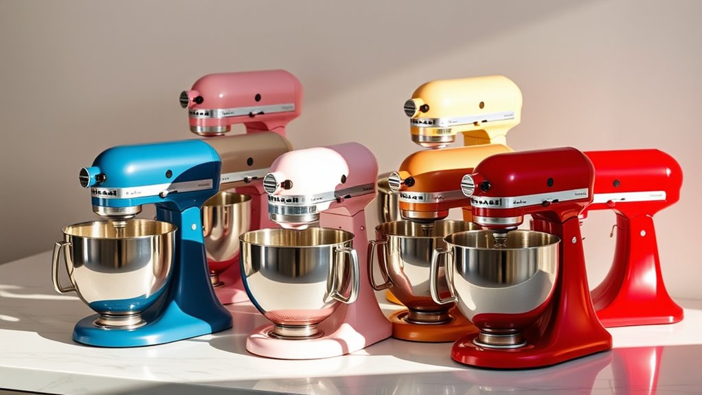 top kitchenaid mixer colors