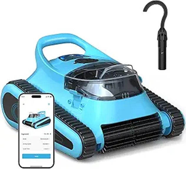 Upgraded Cordless Robotic Pool Vacuum with App Control