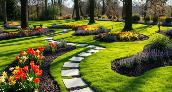designing flower beds paths