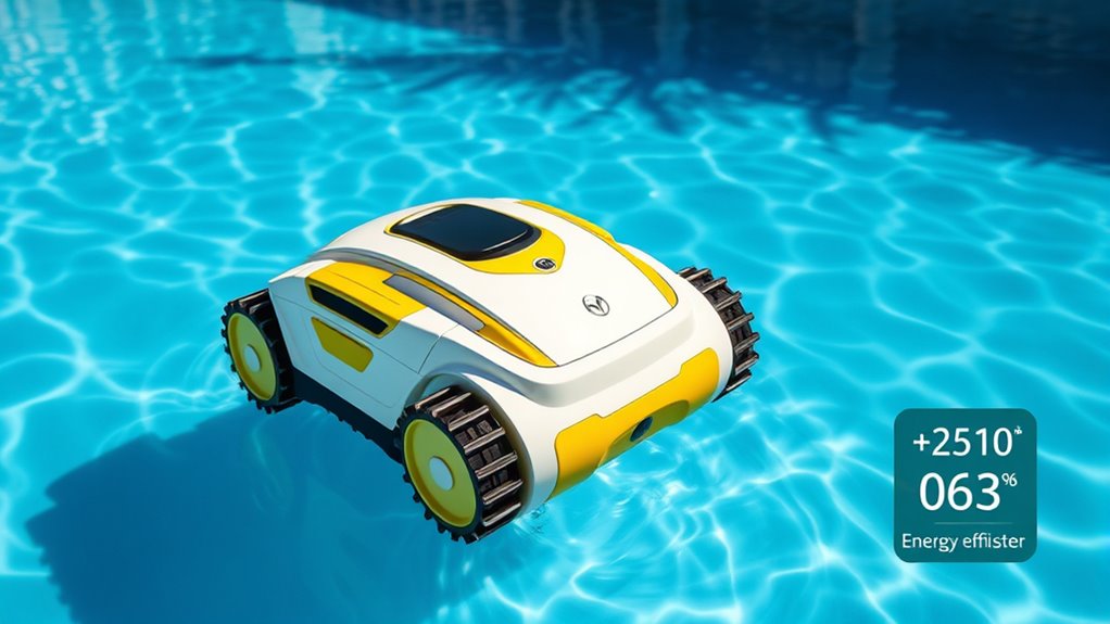 energy efficient pool robot features