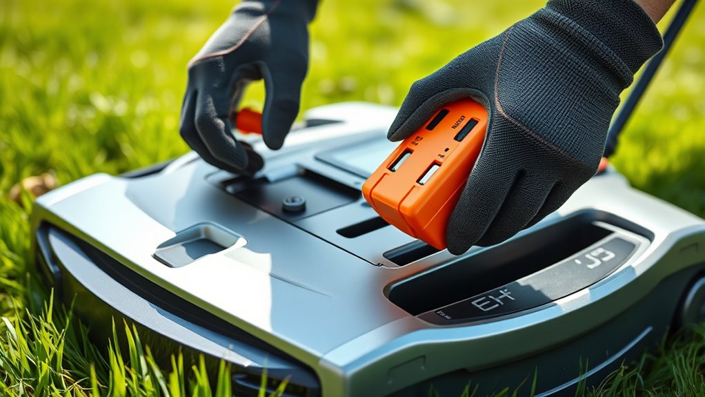 robot mower battery replacement