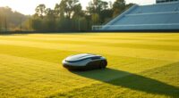 robot mowers on sports fields
