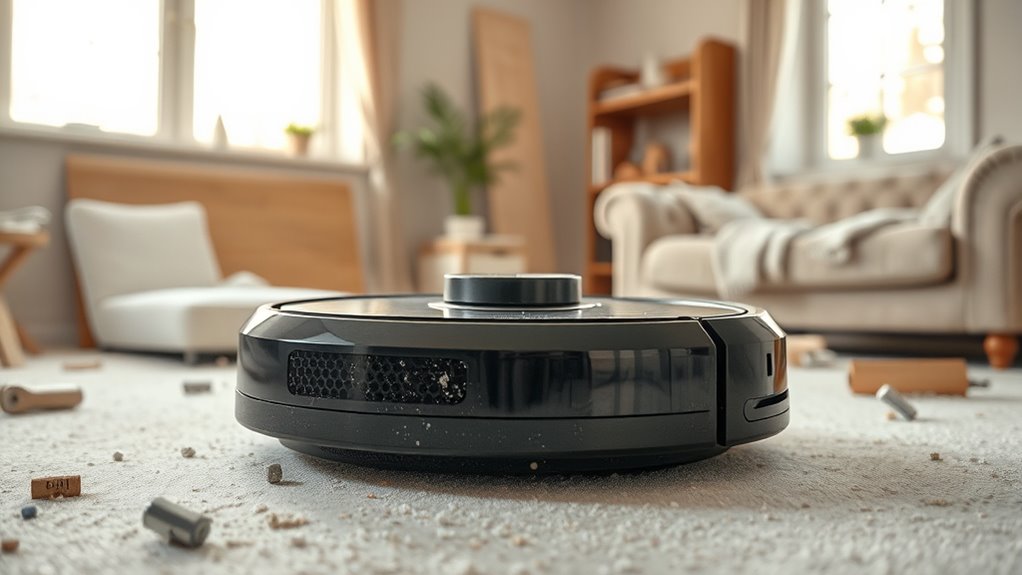 robot vacuum drywall dust