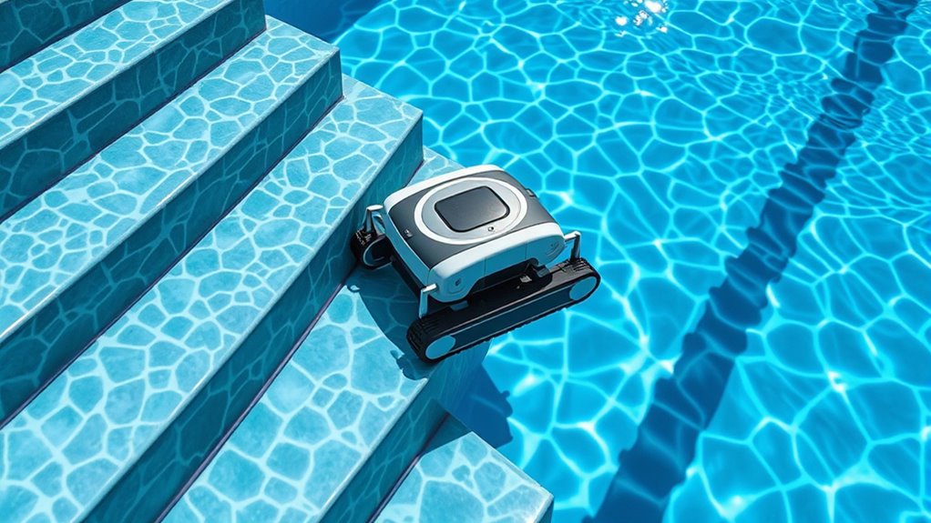 robots cleaning pool corners