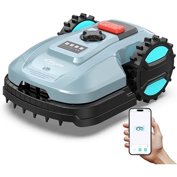 App-Controlled Robotic Lawn Mower with Sensors