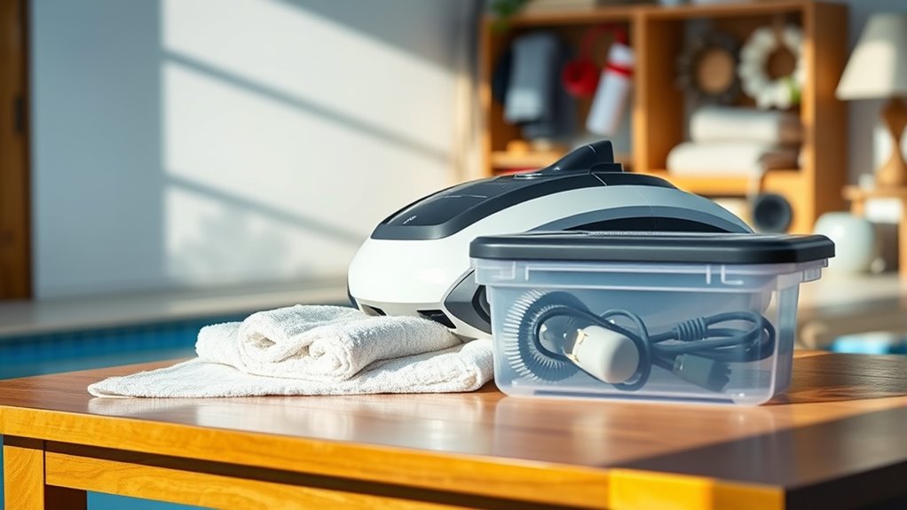 store robotic pool cleaner properly