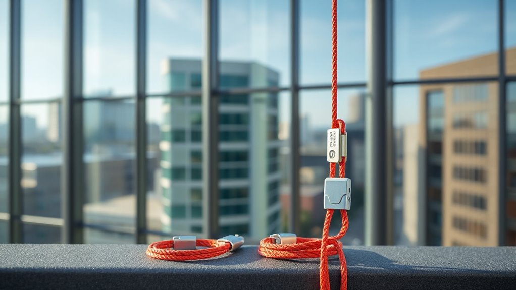 top window robot safety tethers