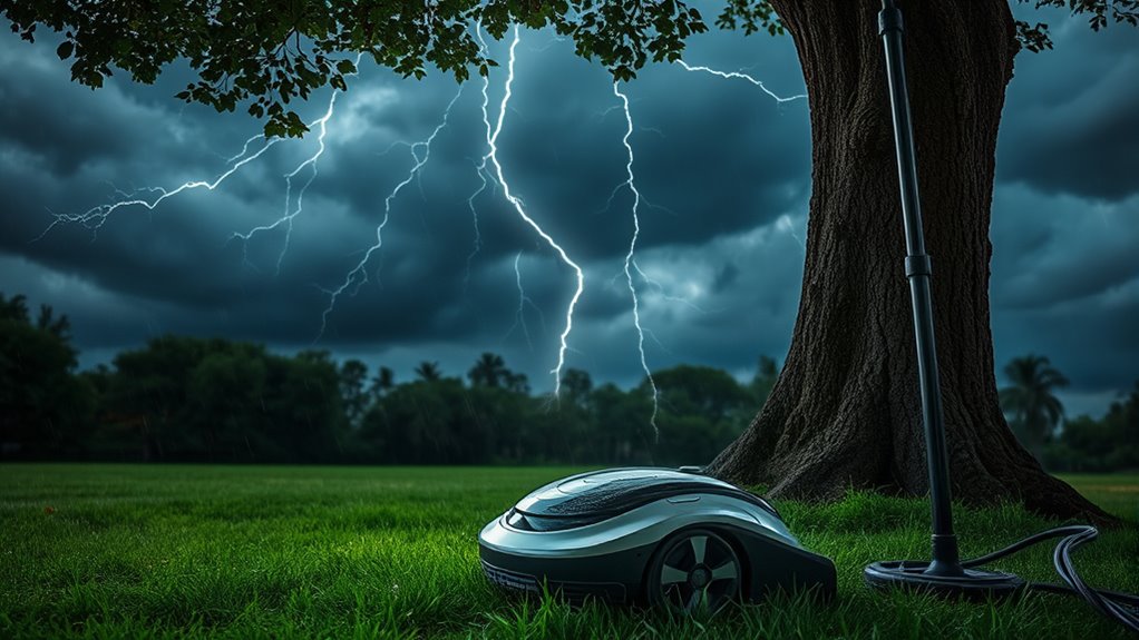 unplug and ground mower