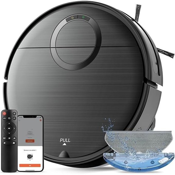 Robot Vacuum and Mop Combo with Wi-Fi and Remote