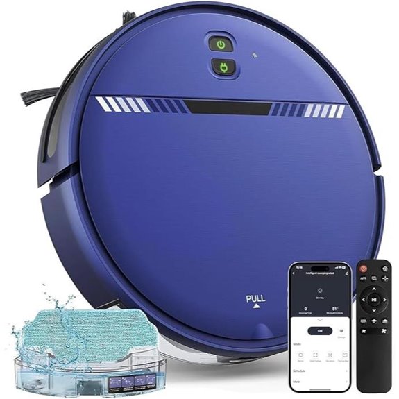 Robot Vacuum & Mop Combo with WiFi App Voice