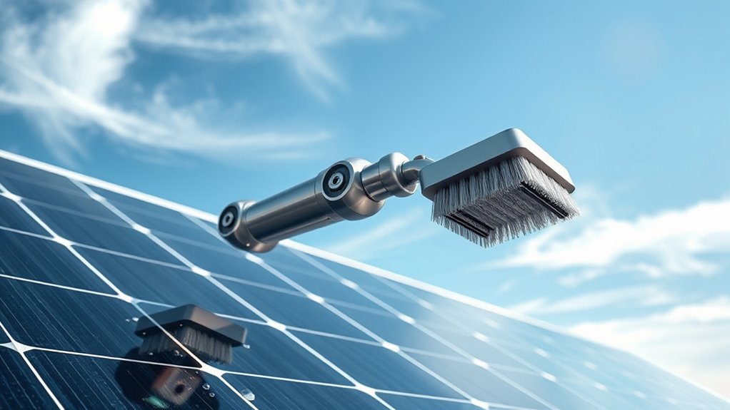 window bots clean solar panels