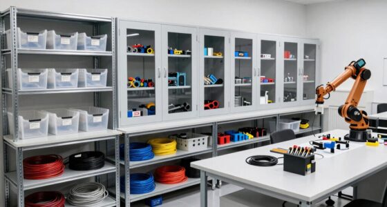 organize robot maintenance supplies
