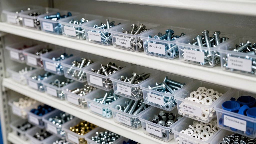 organize spare parts efficiently