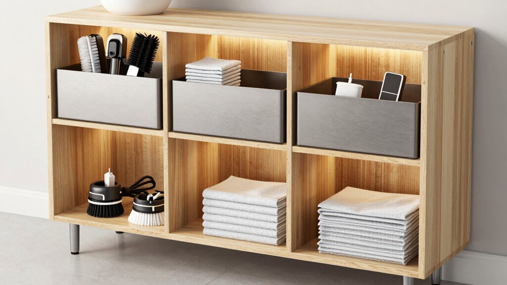 organized cleaning robot storage