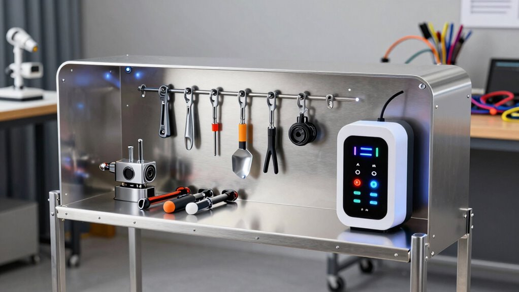 organized robot maintenance station
