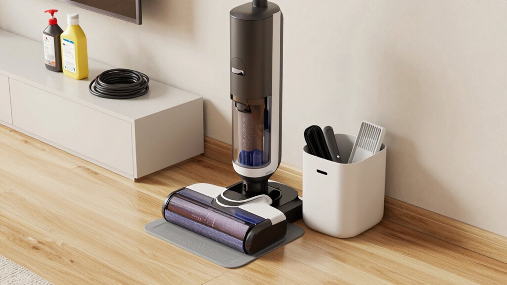 organized robot vacuum dock