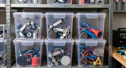 organized storage for robot gear