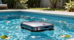 pool robot and tree debris