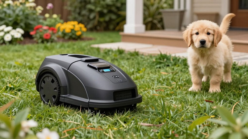 protect pets from mower
