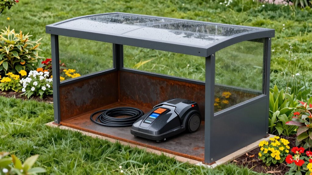 protects mower from weather