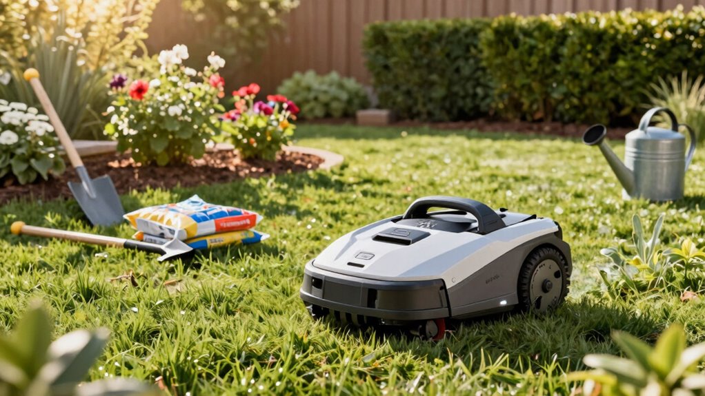 robot mower yard routine