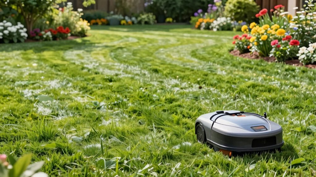 robotic mower enhances lawn
