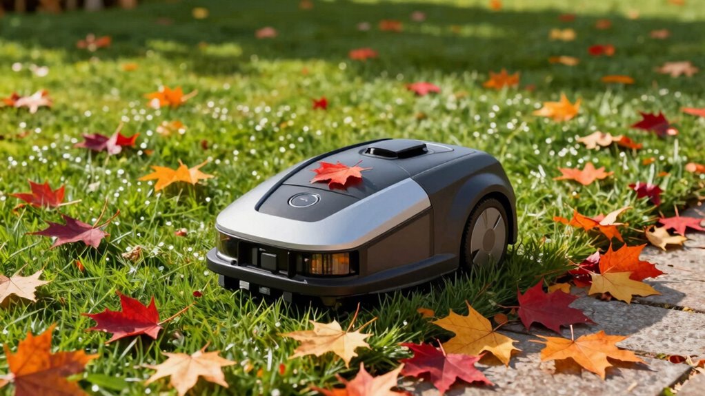 robotic mower leaf efficiency