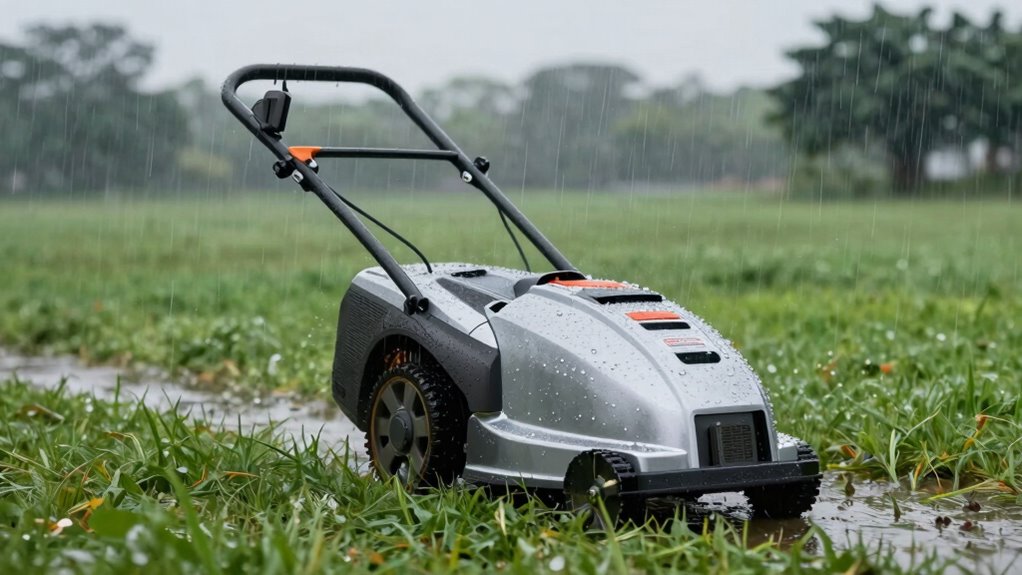 robots malfunction during rain