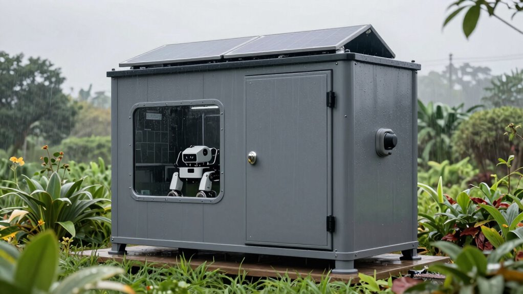secure weatherproof robot storage