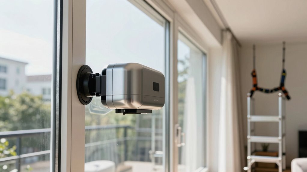 securely operate window robot