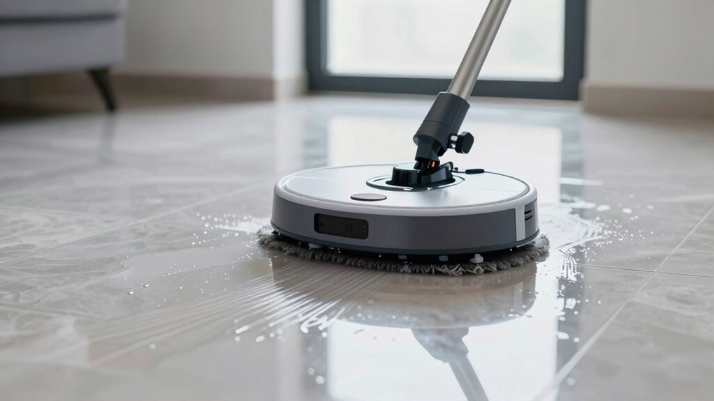 streaks from robot mops