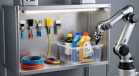 transform utility shelf into robot station