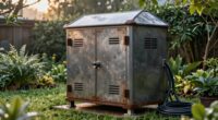 weatherproof outdoor robot storage