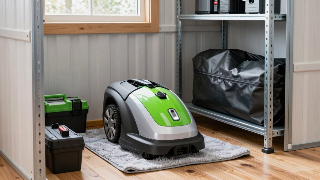winterize robotic mower properly