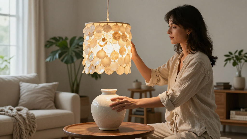 Capiz Shell Is The Lighting Trend That Will Make Your Home Feel Softly Romantic